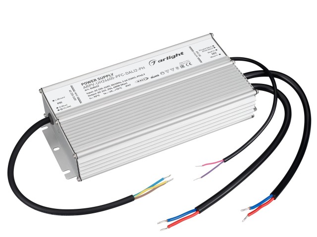 Блок питания ARPV-UH24600-PFC-DALI2-PH (24V, 25A, 600W) (Arlight, IP67 Металл, 7 лет) фото:2