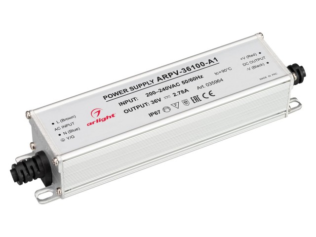 Блок питания ARPV-36100-A1 (36V, 2.78A, 100W) (Arlight, IP67 Металл, 3 года) фото:4