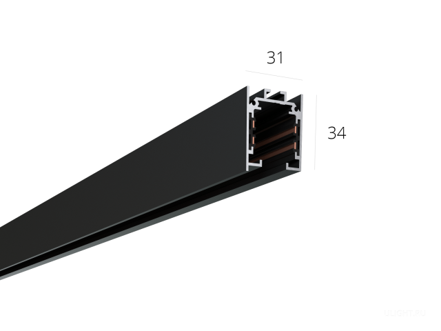 Трек 6063 TR4 RAL9005 — 1250мм фото:1
