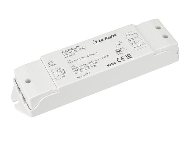 Контроллер SMART-K24-RGB (230V, 3x1A, 2.4G) (Arlight, IP20 Пластик, 5 лет) фото:2