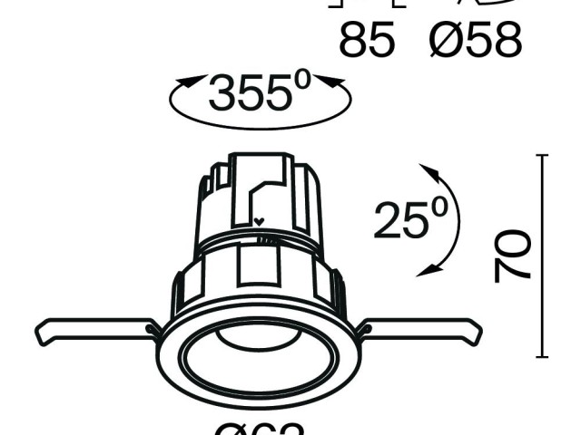 Встраиваемый светильник Technical DL057-7W3K-B фото:12