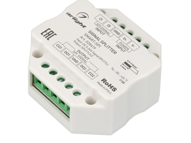 Усилитель SMART-SPI (12-24V, 2 output) (Arlight, IP20 Пластик, 5 лет) фото:4