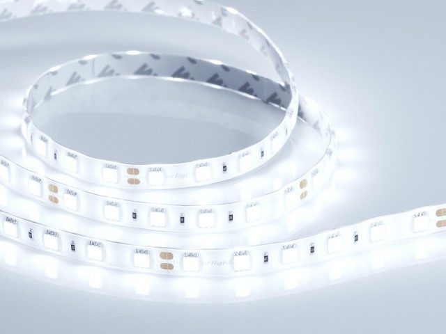 Лента RTW 2-5000SE 24V Cool 2x (5060, 300 LED, LUX) (Arlight, 14.4 Вт/м, IP65) фото:4