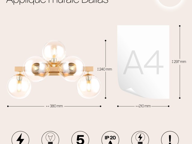 Настенный светильник (бра) Maytoni MOD547WL-05G фото:10