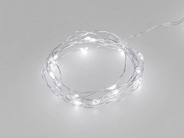 Светодиодная гирлянда ARD-DEW-HOME-2000-CLEAR-20LED-STD White6000 (3V, Battery Pack) (Ardecoled, IP20) фото:1
