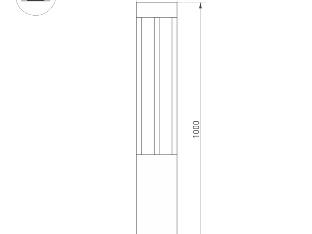 Светильник LGD-CASTELLO-BOLL-H1000-20W Warm3500-MIX (GR, 80 deg, 230V) (Arlight, IP65 Металл, 5 лет) фото:3