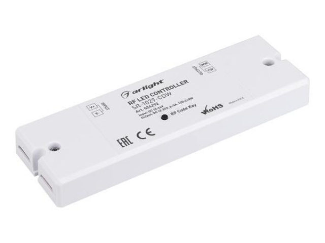 Контроллер SR-1029-CDW (12-24V, 2x5A) (Arlight, IP20 Пластик, 3 года) фото:2