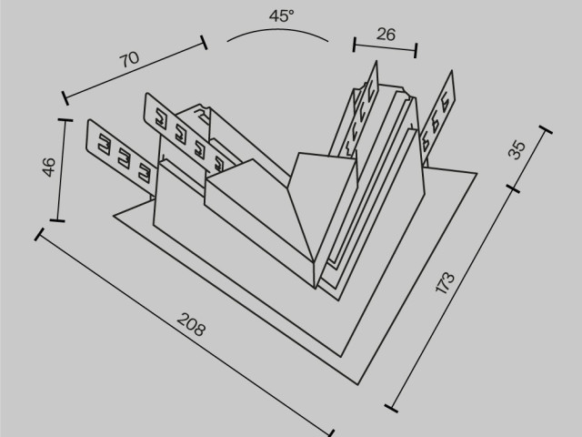 Комплектующие для встраиваемой трековой системы Technical TRA034CLS-42.12W фото:7