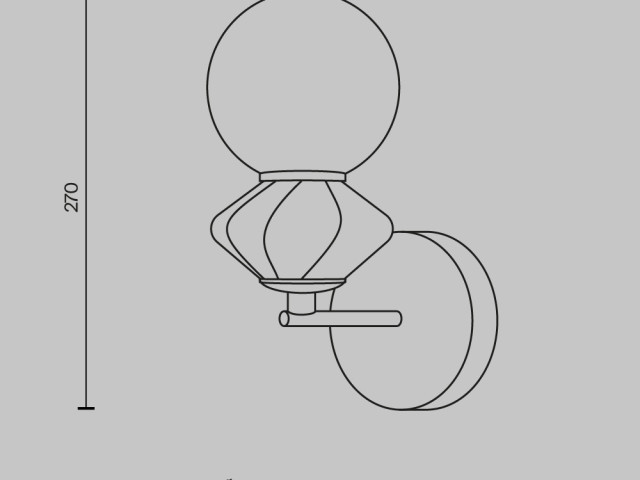 Настенный светильник (бра) Maytoni MOD362WL-L5GR3K фото:1