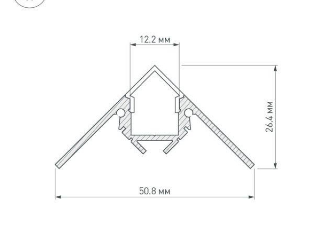 Профиль ARH-DECORE-S12-EXT-F-2000 ANOD внешний (Arlight, Алюминий) фото:8