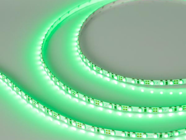 Лента RT-A120-5mm 12V Green (9.6 W/m, IP20, 2835, 5m) (Arlight, узкая) фото:2