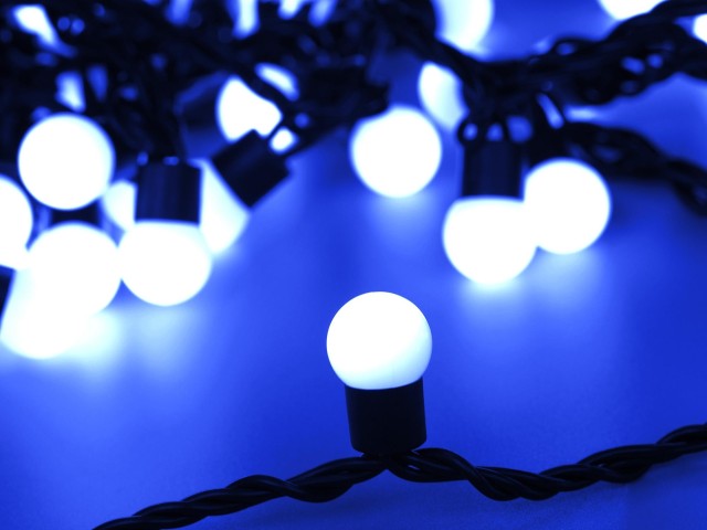 Светодиодная гирлянда ARD-BALL-CLASSIC-D17.5-20000-BLACK-200LED BLUE (230V, 14W) (Ardecoled, IP65) фото:4