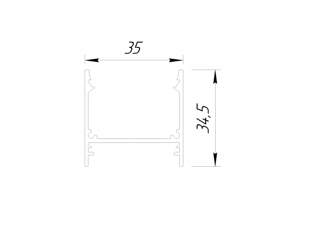 Линейный светильник HOKASU S35 noPS (Anod/750mm/LT70 — 4K/17W) фото:1