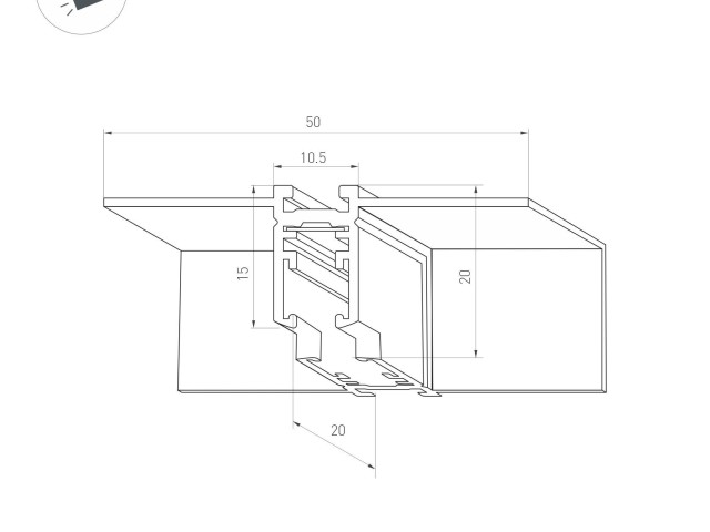 Коннектор угловой MAG-MICROCOSM-CON-FDW-L90-INT (BK, внутренний) (Arlight, IP20) фото:2