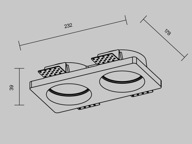 Встраиваемый светильник Technical DL002-GU10-02-W фото:10