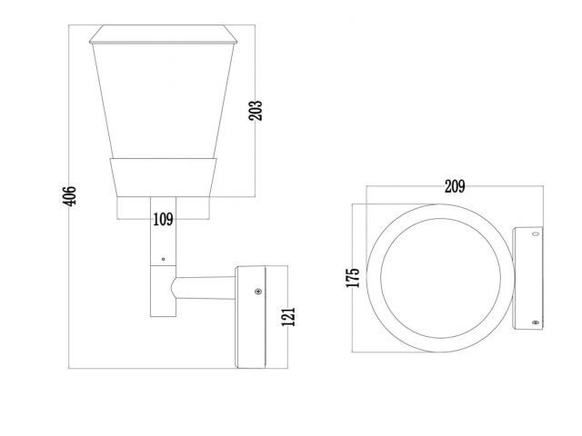 Уличный настенный светильник Outdoor O039WL-01B фото:1