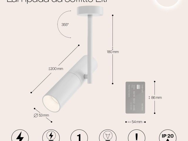 Потолочный светильник Technical C020CL-01W фото:4