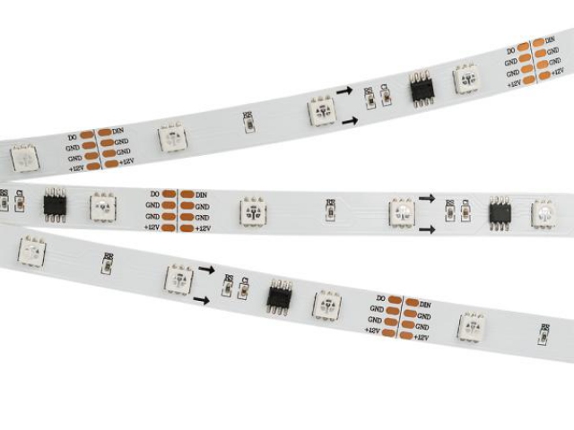 Лента SPI-5000-AM 12V RGB (5060, 150 LED x3, 1804) (Arlight, Открытый, IP20) фото:4