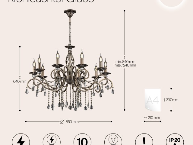 Люстра Maytoni RC247-PL-10-R фото:11