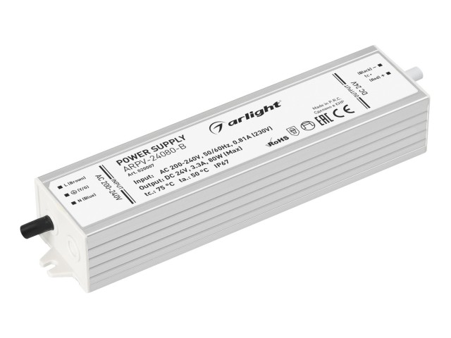 Блок питания ARPV-24080-B (24V, 3.3A, 80W) (Arlight, IP67 Металл, 3 года) фото:6