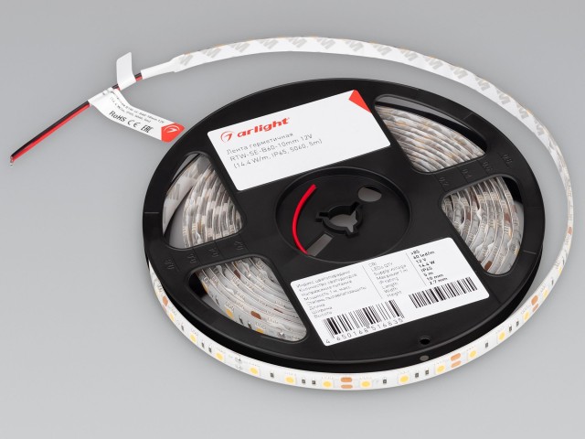 Лента герметичная RTW-SE-B60-10mm 12V Day4000 (14.4 W/m, IP65, 5060, 5m) (Arlight, 14.4 Вт/м, IP65) фото:7