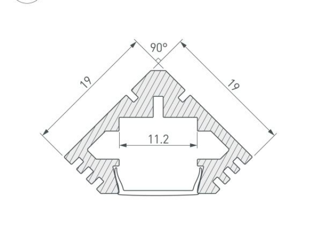 Профиль PDS45-T-2000 ANOD (Arlight, Алюминий) фото:1