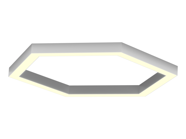 Светильник HOKASU Hexagon 35/40 (RAL9003/404*6mm/LT70 — 3K/52W) фото:1