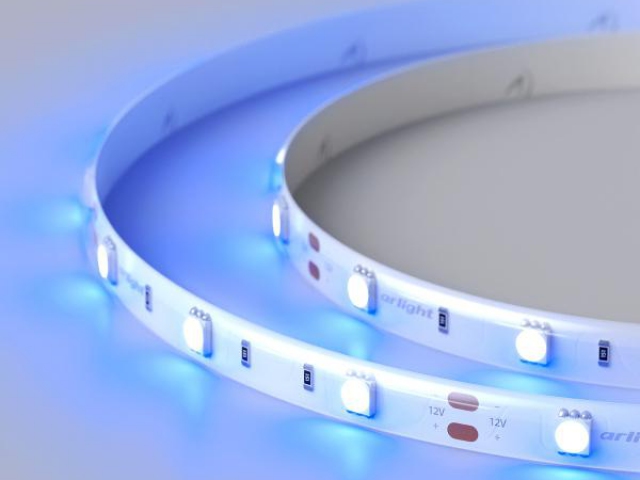 Лента герметичная RTW-SE-B30-10mm 12V Blue (7.2 W/m, IP65, 5060, 5m) (Arlight, 7.2 Вт/м, IP65) фото:1