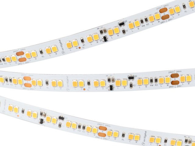 Лента RT-A168-10mm 24V Dim-To-Warm (14.4 W/m, IP20, 2835, 5m) (Arlight, Dim-To-Warm) фото:7