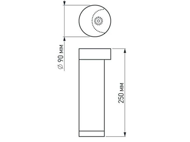 Светильник LGD-Path-Round90-H250B-7W Warm White (Arlight, IP54 Металл, 3 года) фото:9