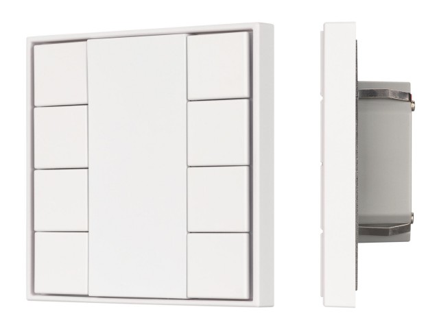 INTELLIGENT ARLIGHT Кнопочная панель KNX-301-22-8-SH-IN White (BUS, Frame) (IARL, IP20 Пластик, 3 года) фото:2