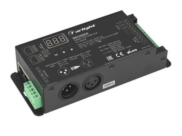 Декодер SMART-K35-DMX-SUF (12-36V, 3x10A, XLR3) (Arlight, Металл) фото:1
