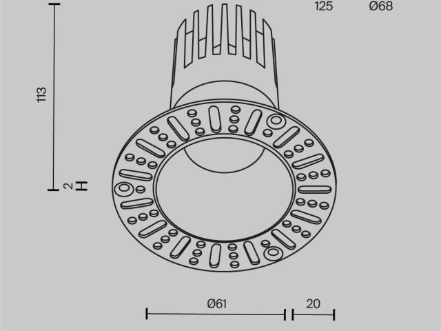 Встраиваемый светильник Technical DL122-15W-3K-TRS-B фото:13