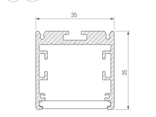 Профиль SL-ARC-3535-D3000-A45 WHITE (1180мм, дуга 1 из 8) (Arlight, Алюминий) фото:10