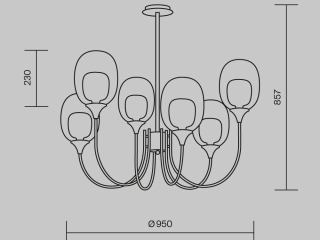 Подвесной светильник Maytoni MOD016PL-06BS фото:17