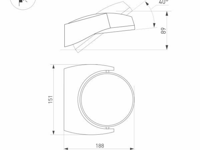 Светильник LGD-EYE-WALL-6W Warm3000 (GR, 117 deg, 230V) (Arlight, IP54 Металл, 3 года) фото:9