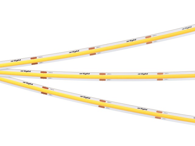 Лента COB-X480-8mm 24V Gold (8 W/m, IP20, 5m) (Arlight, -) фото:3