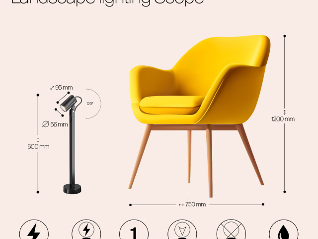 Ландшафтный светильник Outdoor O025FL-01B1 фото:8