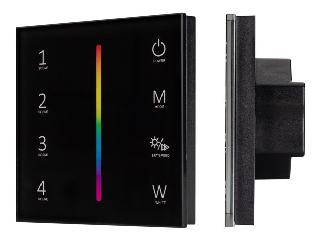 Панель SMART-P22-RGBW-G-IN Black (12-24V, 4x3A, Sens, 2.4G) (Arlight, IP20 Пластик, 5 лет) фото:3