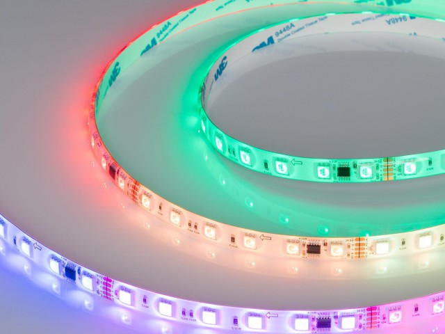 Лента герметичная DMX-SE-B60-10mm 24V RGB-PX6 (14 W/m, IP65, 5060, 5m) (Arlight, -) фото:3