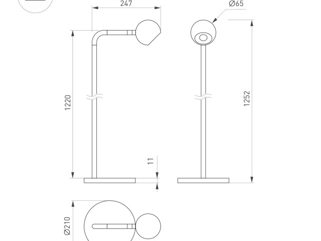 Светильник SP-OTTORI-FLOOR-6W Warm3000 (BK, 30 deg, 230V) (Arlight, IP20 Металл, 3 года) фото:2