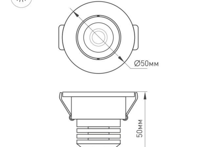 Светодиодный светильник LTM-R50WH 5W Warm White 25deg (Arlight, IP40 Металл, 3 года) фото:6