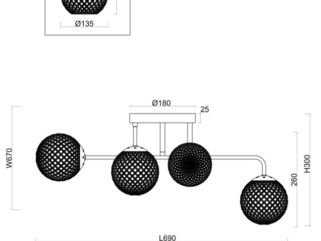 Люстра Freya FR8016PL-06BBS фото:5