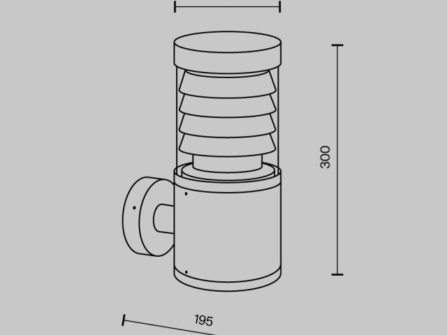 Настенный светильник (бра) Outdoor O439WL-L12GF3K фото:1