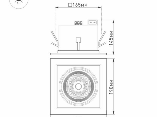 Светильник CL-KARDAN-S190x190-25W White6000 (WH-BK, 30 deg) (Arlight, IP20 Металл, 3 года) фото:7