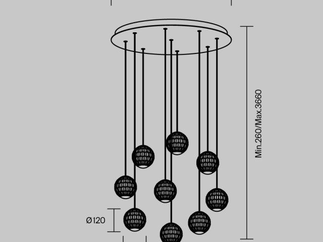 Подвесной светильник Maytoni MOD293PL-L56BS3K фото:7