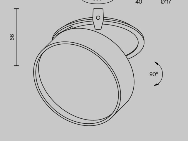Встраиваемый светильник Technical DL024-18W4K-B фото:1