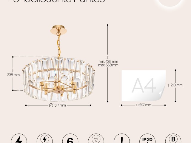 Подвесной светильник Maytoni MOD043PL-06G фото:14