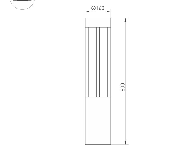 Светильник LGD-CASTELLO-BOLL-H800-20W Warm3500-MIX (GR, 80 deg, 230V) (Arlight, IP65 Металл, 5 лет) фото:1