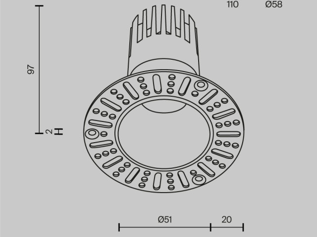 Встраиваемый светильник Technical DL120-10W-3K-TRS-B фото:14